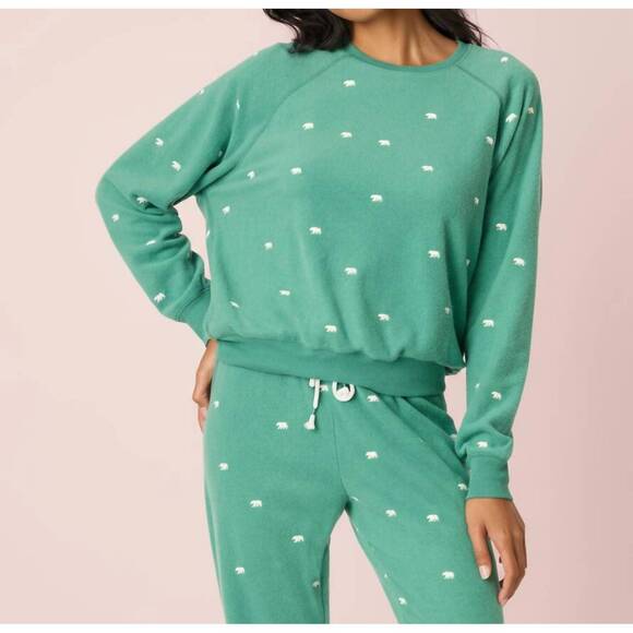 PJ SALVAGE Tops - NEW PJ SALVAGE outsider lounge top in forest